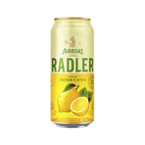 Piwo Lwowskie Radler o smaku cytryny i mięty puszka 0,48l